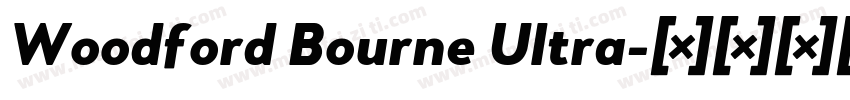 Woodford Bourne Ultra字体转换